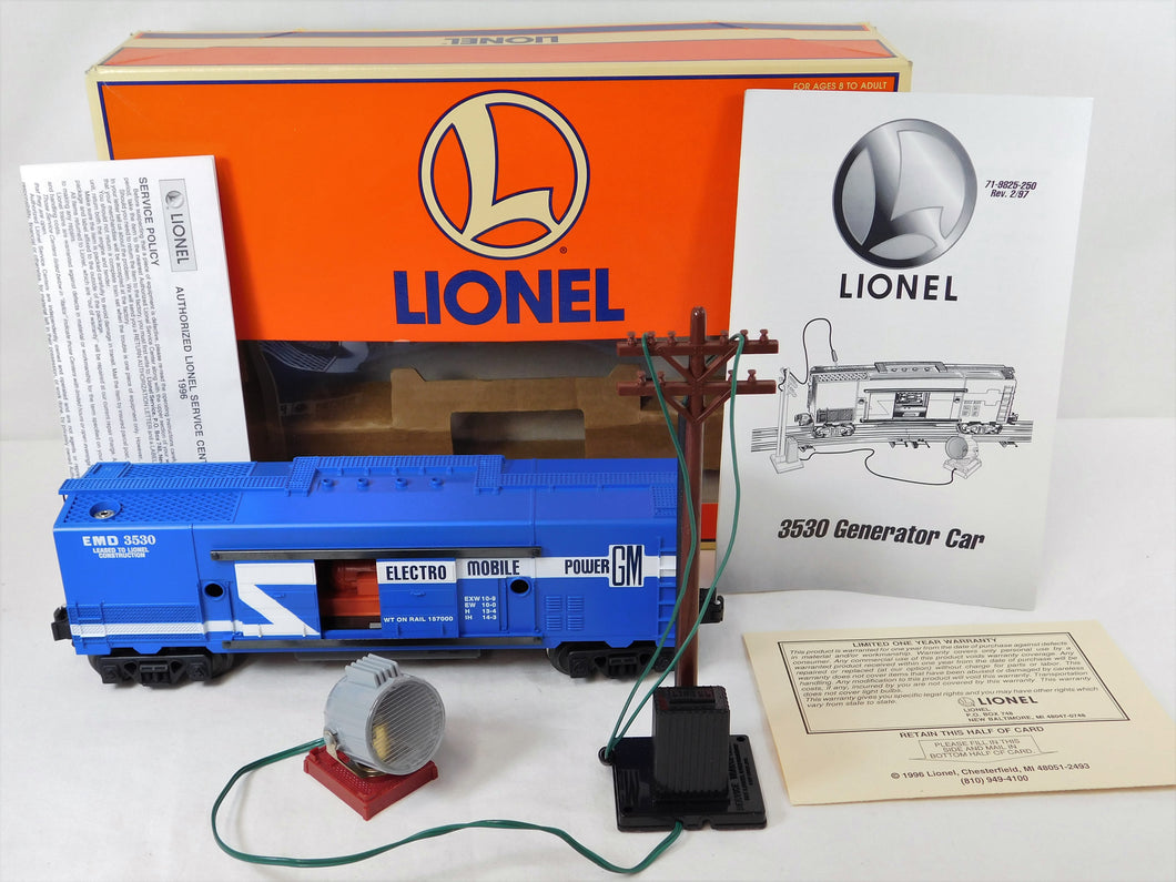 Lionel 6-19831 GM Generator Car Operating Generator searchlight General Motors