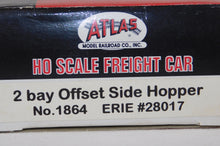 Load image into Gallery viewer, Atlas 1864 Black 2 Bay Offset Side Hopper Erie #28017 HO Scale Boxed NOS train
