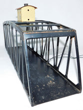 Load image into Gallery viewer, American Flyer 750 Lighted Metal Trestle Bridge w/Shack 1946-55 postwar Black S

