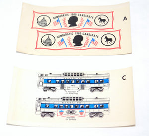 Lionel 1640-100 BOXED Accessories for 1960 Presidential Special 1640W banners +