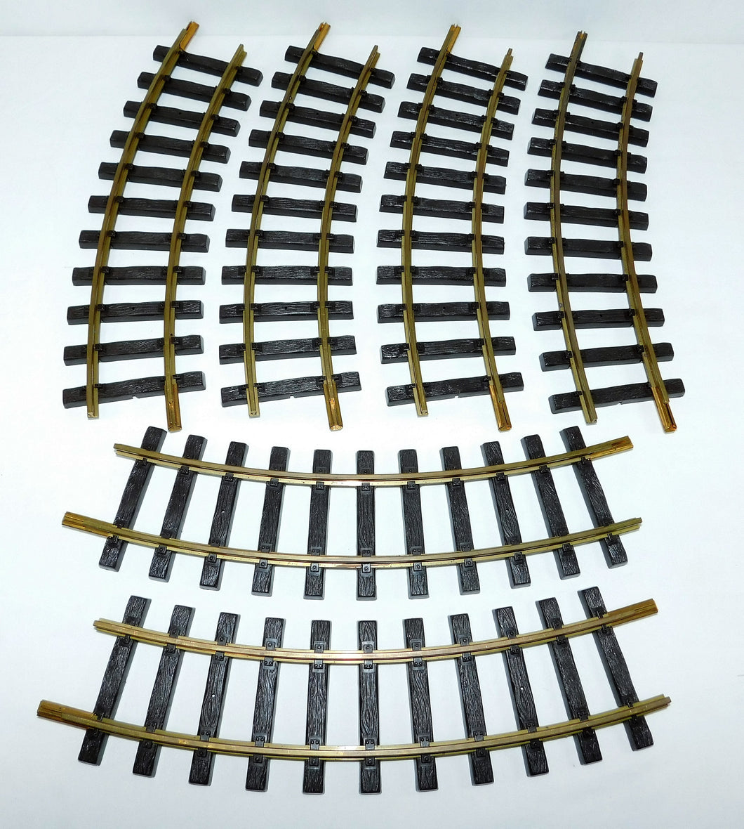 LGB 1100 curved TRACK 6 sections G scale gauge brass half circle 600mm USED C-8