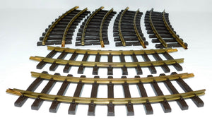 LGB 1100 curved TRACK 6 sections G scale gauge brass half circle 600mm USED C-8