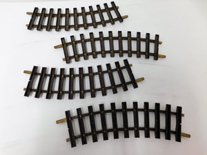 LGB 4 sections Curved Track Brass Rail G Gauge 600mm Radius 4' curves Lehmann