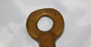 International Great Northern Brass Railroad Key I&GN