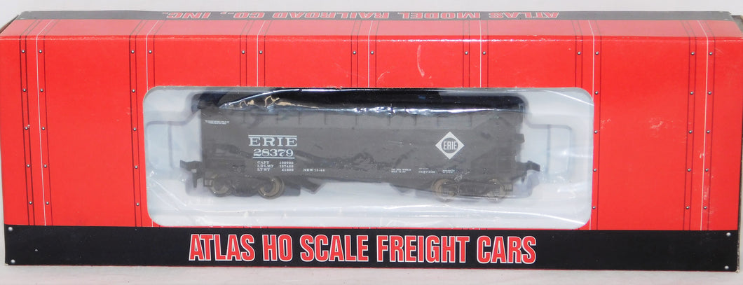 Atlas 1864 Black 2 Bay Offset Side Hopper Erie #28379 HO Scale Boxed NOS train