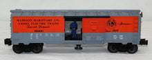 Load image into Gallery viewer, Lionel 6-19816 Madison Hardware Operating Boxcar in Shipper FROM Madison Hardware UNUSED
