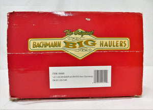 Bachmann 95699 20' Flat car Log Skidder w/crates Metal Wheels G gauge neat! C-8