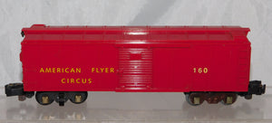 American Flyer Circus Operating Boxcar (734) Red w/ Yellow re- lettering #160 S