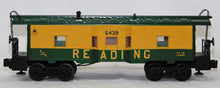 Load image into Gallery viewer, Lionel Trains 6-6439 Reading Bay Window Caboose Lighted C-7 Boxed  Green Yellow
