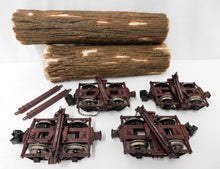 Load image into Gallery viewer, LGB 45770 Set of Two disconnect log cars brown w/ Large logs &amp; drawbars G gauge
