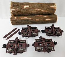 Load image into Gallery viewer, LGB 45770 Set of Two disconnect log cars brown w/ Large logs &amp; drawbars G gauge
