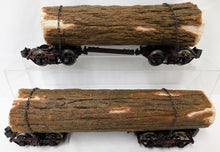 Load image into Gallery viewer, LGB 45770 Set of Two disconnect log cars brown w/ Large logs &amp; drawbars G gauge
