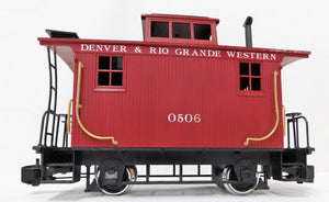 Bachmann Bobber Caboose Denver & Rio Grande Western 0506 G Gauge Railroad Train