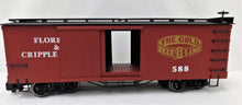Load image into Gallery viewer, Bachmann 93344 Florence &amp; Cripple Creek Wood-sided Box Car 588 Gold Belt Line G
