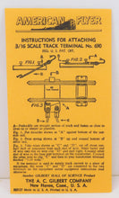 Load image into Gallery viewer, American Flyer 690 envelopes ONLY for your 690 track terminal set collectors PART
