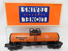 Load image into Gallery viewer, Lionel Milwaukee Road Tank Car 6-19600 MILW 19600 Orange Single Dome Train Car
