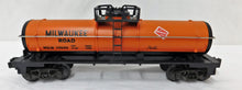 Load image into Gallery viewer, Lionel Milwaukee Road Tank Car 6-19600 MILW 19600 Orange Single Dome Train Car
