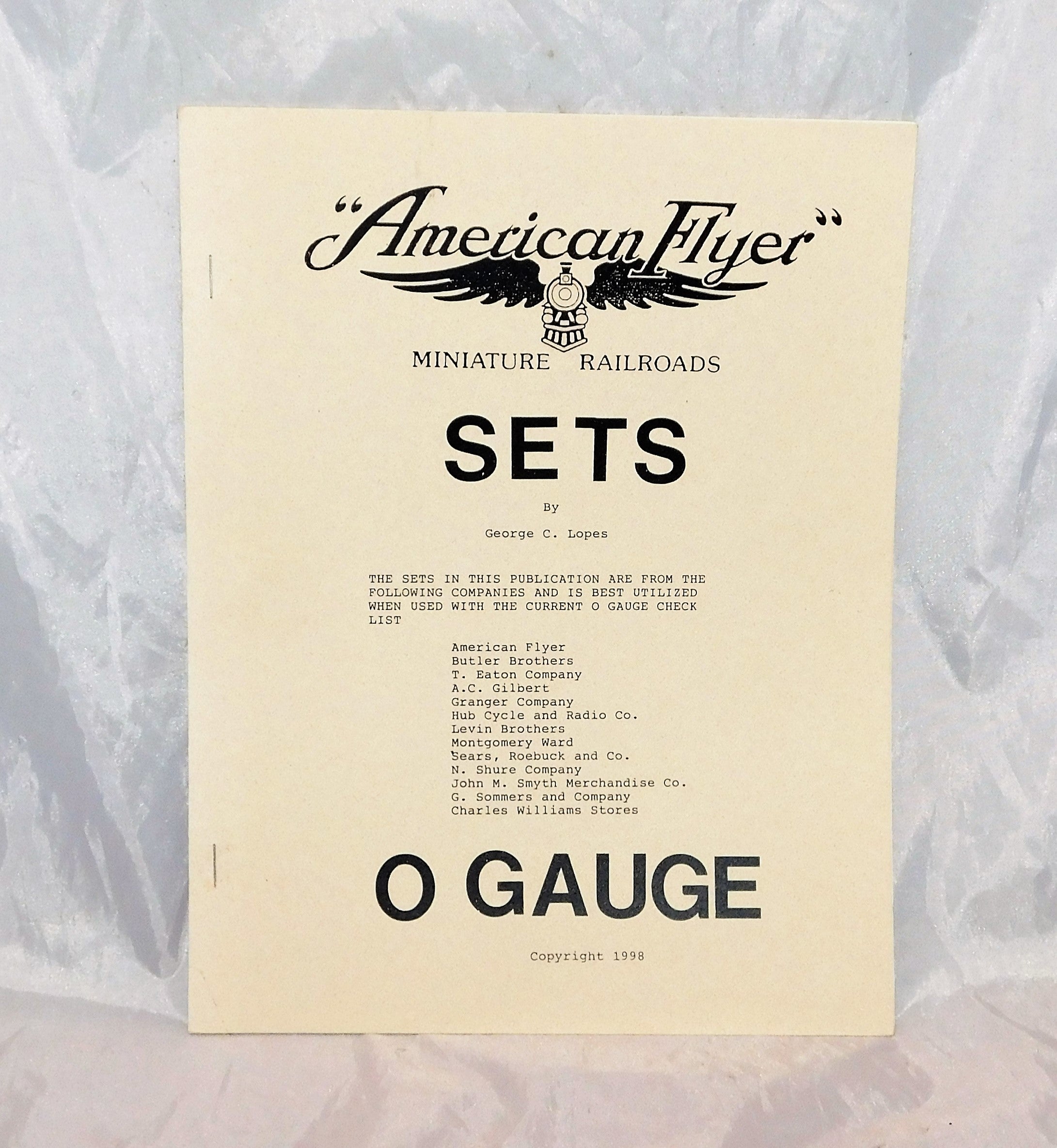 American Flyer PREWAR Guide to O Gauge SETS Book catalogued/uncatalogued  Referen