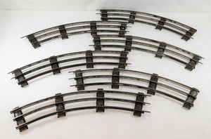 IVES Standard Gauge Track Curved 6 sections w/pins Original Prewar metal Vintage