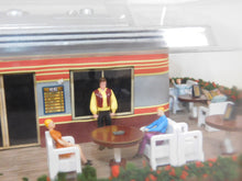 Load image into Gallery viewer, Menards 279-8322 Rocket Diner O Gauge  Smokes Lights Figures Layout Restaurant
