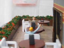 Load image into Gallery viewer, Menards 279-8322 Rocket Diner O Gauge  Smokes Lights Figures Layout Restaurant
