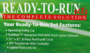 MTH Trains 30-4165-1 Dallas Cowboys Trolley Set RTR 2006 w/track transformer C-8