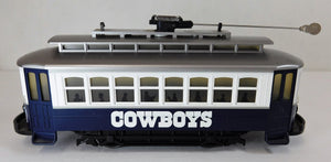 MTH Trains 30-4165-1 Dallas Cowboys Trolley Set RTR 2006 w/track transformer C-8
