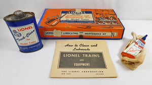 Lionel 927 CLEAN POSTWAR Boxed Lubricating Maintenance Kit w/Instrct + BLUE tin