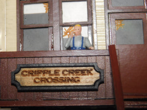 Menard's 2798305 O Gauge Cripple Creek Crossing Train Switch Tower Weathered C9+