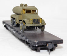 Load image into Gallery viewer, Acurail HO Scale Custom T&amp;P Flat Car w/US Army Tank Truck Military Texas Pacific
