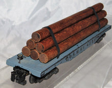 Load image into Gallery viewer, PRESSED WOOD American Flyer 928 C&amp;NWRY Log Flatcar 42597 Knuckle C-6
