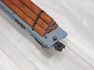 PRESSED WOOD American Flyer 928 C&NWRY Log Flatcar 42597 Knuckle C-6