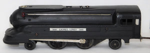 LIONEL Prewar 1688 Streamlined 2-4-2 steam engine & tender 1930s Black Torpedo +1689T