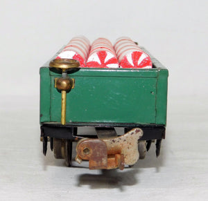 Lionel Prewar 902 Green Gondola w/ Christmas Peppermint Stick Load Latch coupler