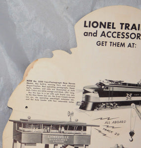 Lionel Lenny the Lion Mask 1957 Promotional 12x10 unused Halloween C-7+ Original