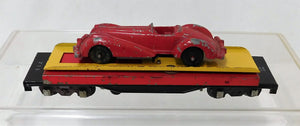 American Flyer 715 Unloading flat car RED Manoil #708 convertible car Works 1948