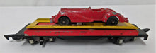 Load image into Gallery viewer, American Flyer 715 Unloading flat car RED Manoil #708 convertible car Works 1948
