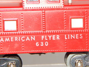 American Flyer Lines 630 Red Painted Lighted Caboose 1953 Link AFL Scarce S