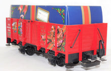 Load image into Gallery viewer, LGB 4021 CT The Christmas Train Hi Side Gondola w/ Blue Present inside G scale
