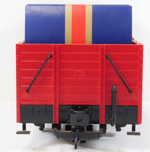 Load image into Gallery viewer, LGB 4021 CT The Christmas Train Hi Side Gondola w/ Blue Present inside G scale
