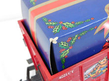 Load image into Gallery viewer, LGB 4021 CT The Christmas Train Hi Side Gondola w/ Blue Present inside G scale
