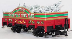 LGB 42130 The Christmas Train Santa's Tree Farm Gondola frostd tree load G scale