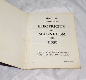 Gilbert How Use Your Electrical Engineering Set Manual Instructions 11039 M4993