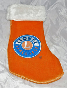 Lionel 9-33023 Christmas Stocking 19" long Holiday Orange Logo Design for Santa!