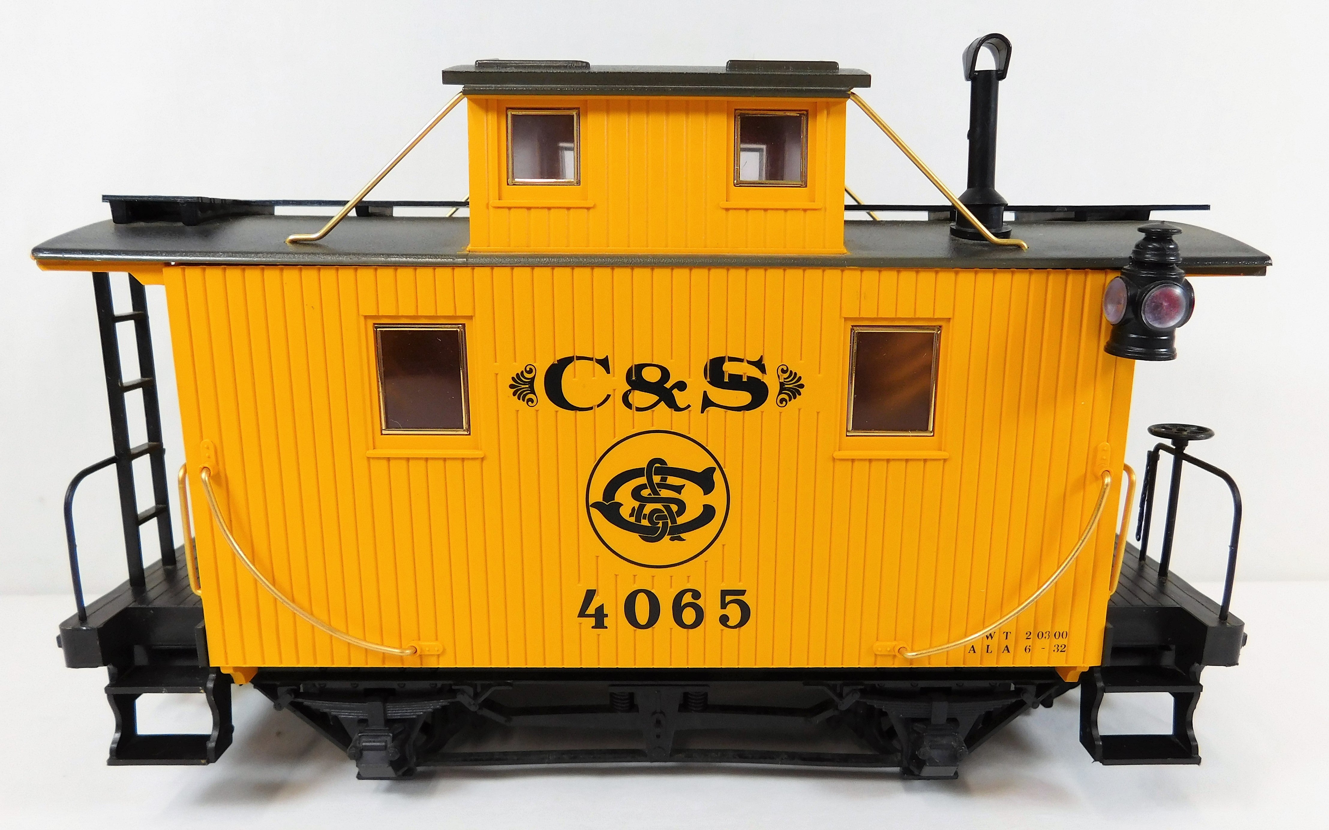 LGB 4065 Colorado & Southern C&S bobber Caboose w/ lanterns G gauge Yellow  train