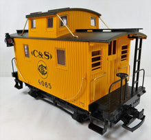 Load image into Gallery viewer, LGB 4065 Colorado &amp; Southern C&amp;S bobber Caboose w/ lanterns G gauge Yellow train
