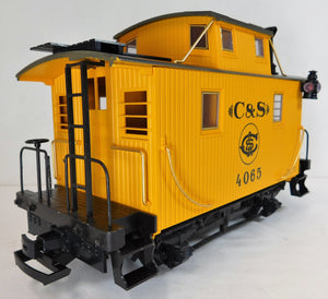 LGB 4065 Colorado & Southern C&S bobber Caboose w/ lanterns G gauge Yellow train