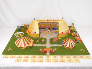 American Flyer Circus Assembled Cutouts Diorama of Set 5002T Landscaped +Tickets