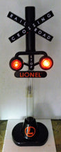 Load image into Gallery viewer, Lionel RR Crossing Coin Bank Lights &amp; Sounds 4&#39; Tall Train Room 18891 w/AC adapt
