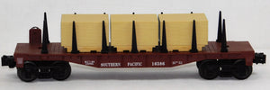 Lionel Trains 6-16386 Southern Pacific Flatcar w/ stacked lumber sheets load C-8